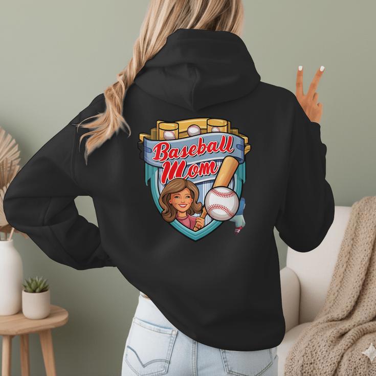 Womens Baseball Mom Mama Mother's In My Baseball Mom Era Women Hoodie Back Print