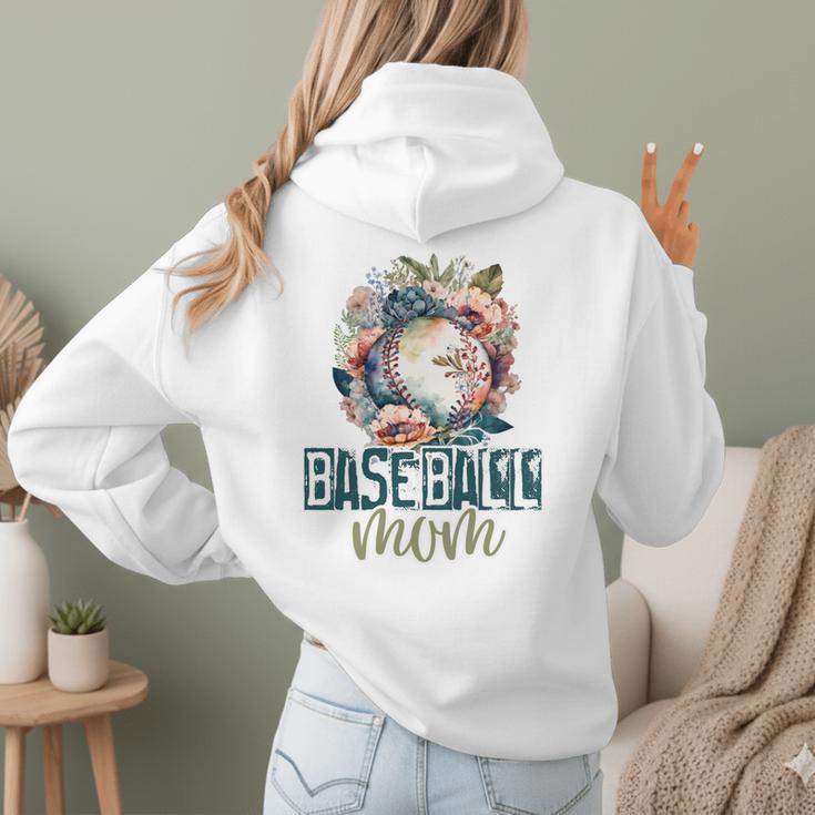 Artsy Baseball Mom Flowers Unique Game Day Ball Distressed Women Hoodie Back Print Artsy Baseball Mom Flowers Unique Game Day Ball Distressed Women Hoodie Back Print