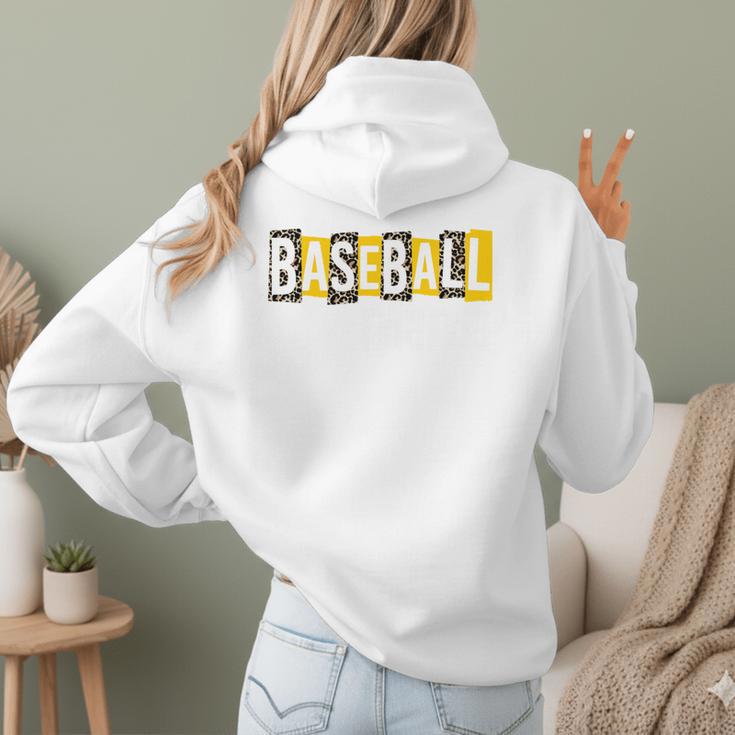 Baseball Mama Yellow Leopard Print Baseball Mom Gear Sports Women Hoodie Back Print Baseball Mama Yellow Leopard Print Baseball Mom Gear Sports Women Hoodie Back Print