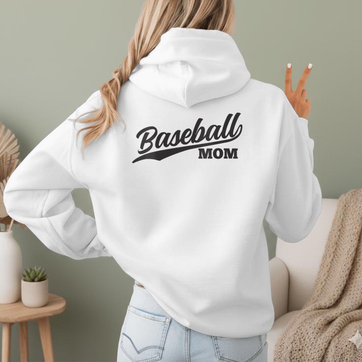 Baseball Mom 1970s Retro Cursive Font Women Hoodie Back Print Baseball Mom 1970s Retro Cursive Font Women Hoodie Back Print