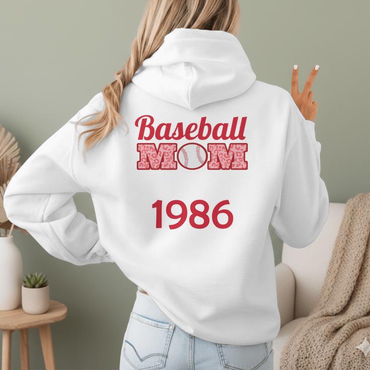 Baseball Mom Since 1986 Women Hoodie Back Print Baseball Mom Since 1986 Women Hoodie Back Print