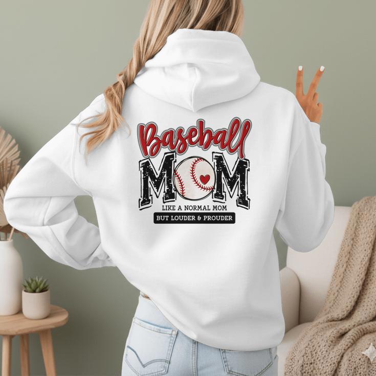 Baseball Mom Red Varsity Baseball Mama Cute Mother's Day Women Hoodie Back Print Baseball Mom Red Varsity Baseball Mama Cute Mother's Day Women Hoodie Back Print