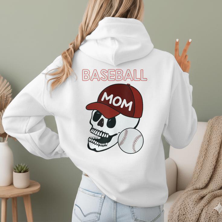 Baseball Mom Skull Sports Skeleton Women Hoodie Back Print Baseball Mom Skull Sports Skeleton Women Hoodie Back Print