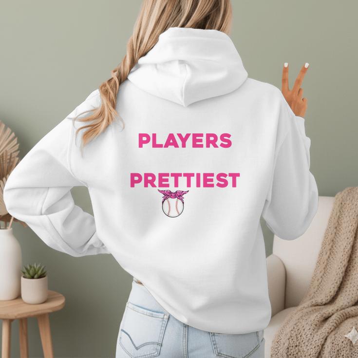 Baseball Players Have The Prettiest Moms Baseball Moms Women Hoodie Back Print