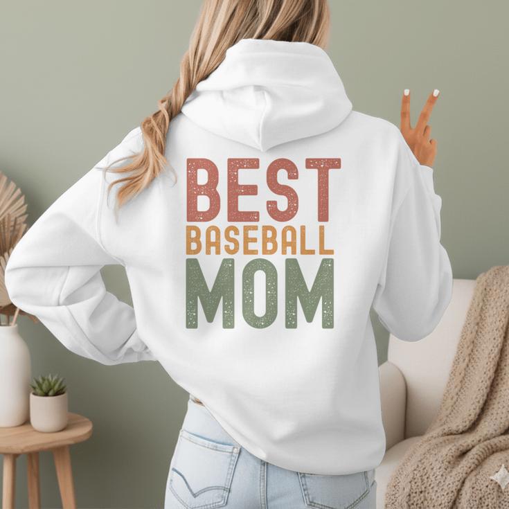 Best Baseball Mom Sports Cute Moms Day Premium Women Hoodie Back Print