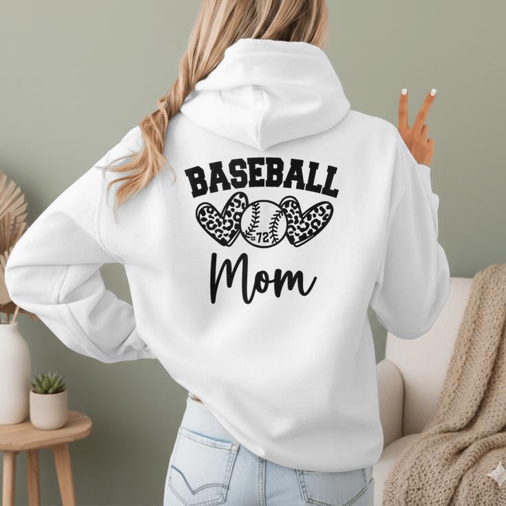 Custom Baseball Mom Number 72 Heart For Mom Women Hoodie Back Print Custom Baseball Mom Number 72 Heart For Mom Women Hoodie Back Print