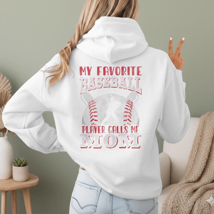 My Favorite Baseball Player Calls Me Mom Proud Baseball Mom Premium Women Hoodie Back Print My Favorite Baseball Player Calls Me Mom Proud Baseball Mom Premium Women Hoodie Back Print