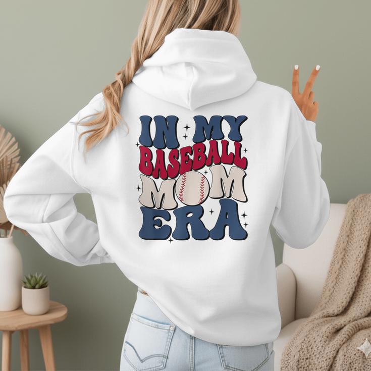 Groovy In My Baseball Mom Era Baseball Mama Mother's Day Women Hoodie Back Print Groovy In My Baseball Mom Era Baseball Mama Mother's Day Women Hoodie Back Print