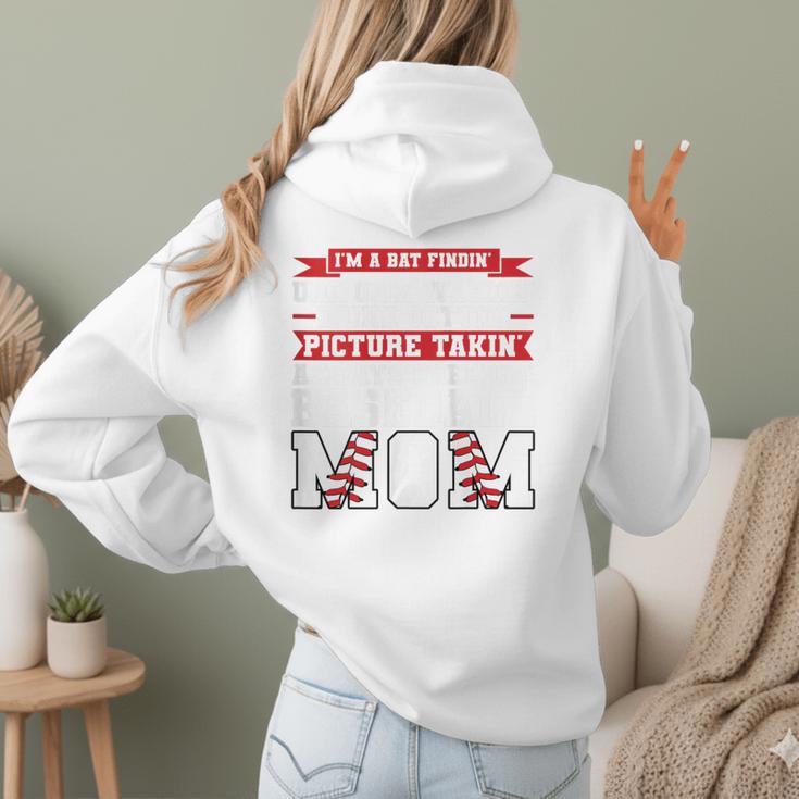 I'm a Bat Findin Washin' Baseball Mom Baseball Women Hoodie Back Print