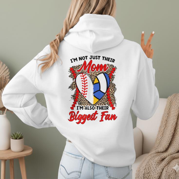 I'm Their Biggest Fan Volleyball Baseball Mom Women Hoodie Back Print I'm Their Biggest Fan Volleyball Baseball Mom Women Hoodie Back Print