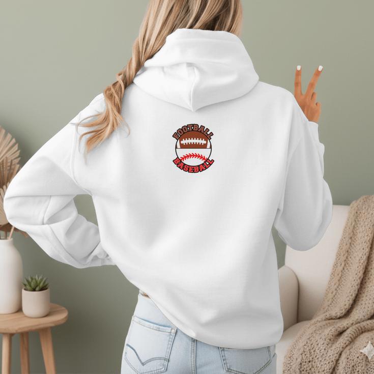 I'm A Proud Mom Football Baseball Mom Women Hoodie Back Print
