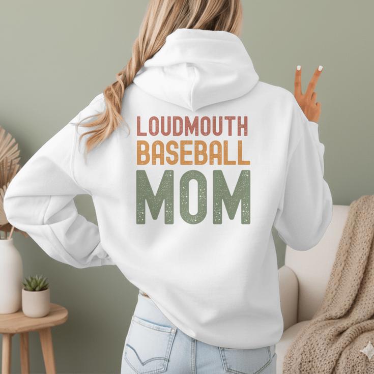 Loudmouth Baseball Mom Sports Cute Text Premium Women Hoodie Back Print