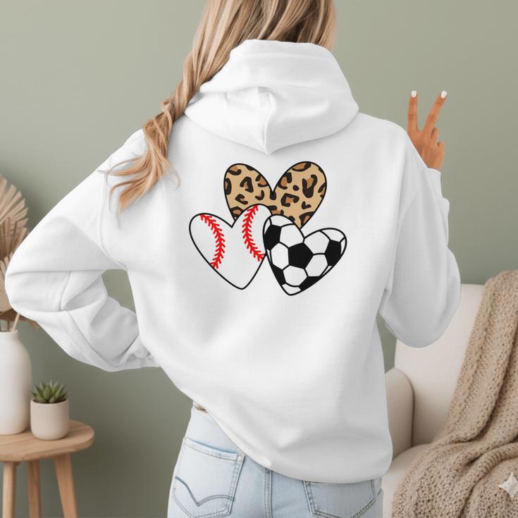 Soccer Baseball Heart Soccer Baseball Mom Women Hoodie Back Print Soccer Baseball Heart Soccer Baseball Mom Women Hoodie Back Print