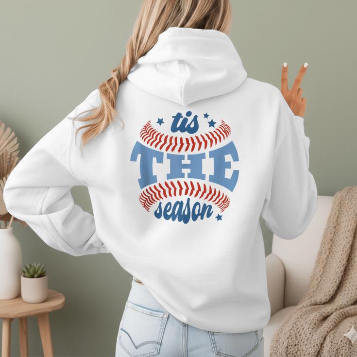 Tis The Season Baseball Mom Enthusiast Joy Women Hoodie Back Print