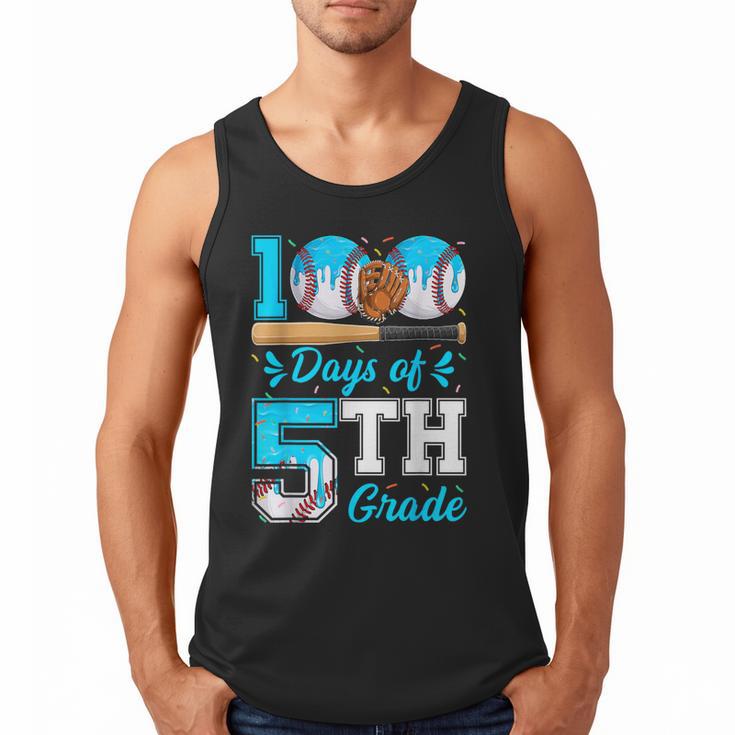 100 Days Of 5th Grade Baseball 100th Day Of School Boys Kids Men Tank Top