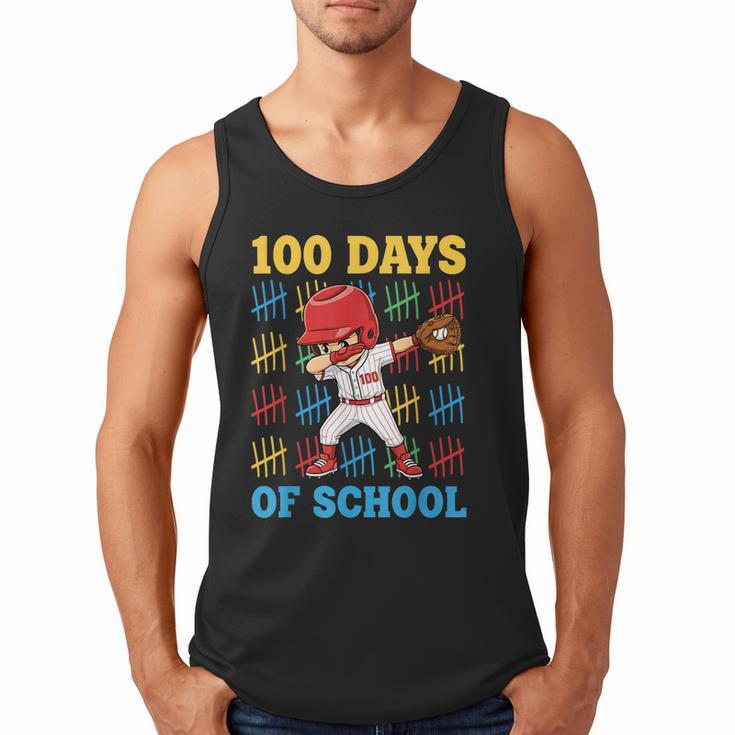 100 Days Of School Baseball Bat 100th Day Of School Boys Men Tank Top