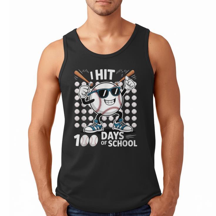 100 Days Of School Baseball Bat 100th Day Of School Men Tank Top