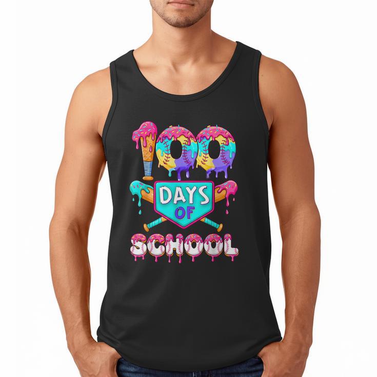100 Days Of School Baseball Boys Kids Men Tank Top