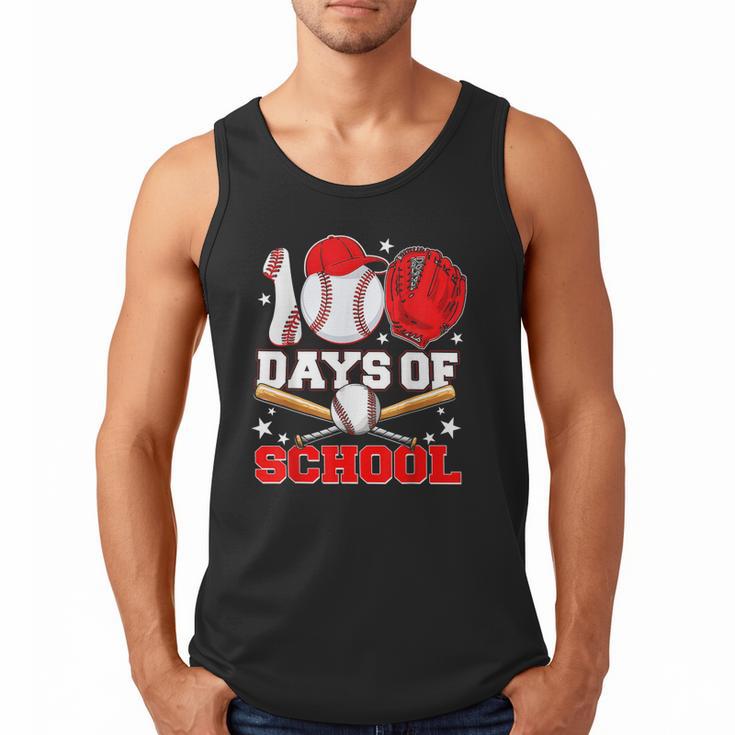 100 Days Of School Baseball Boys Kids Students Men Tank Top