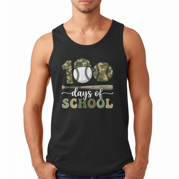100 Days Of School Baseball Camo Art For Boys Kids Students Men Tank Top
