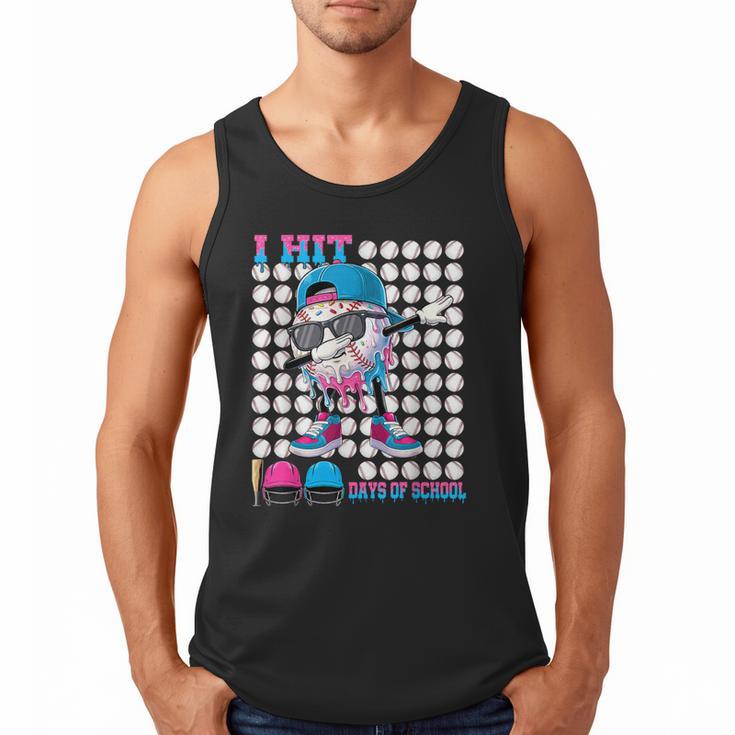100 Days Of School Baseball Drip Boys Kids 100th Day School Men Tank Top