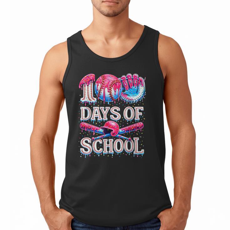 100 Days Of School Baseball Lover Donut Drip Boy Girl Men Tank Top