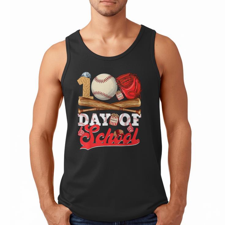 100 Days Of School Baseball Player Sports Game Teacher Kid Men Tank Top
