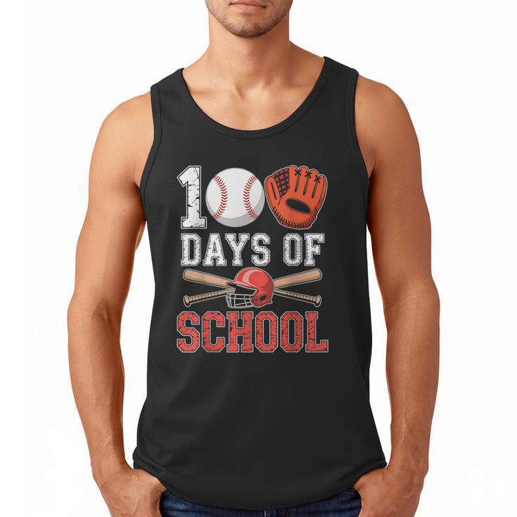 100 Days Of School Baseball Player Teacher Student Men Tank Top