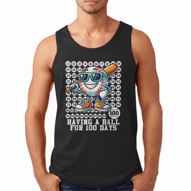 100 Days Of School Boys Baseball 100th Day Of School Kids Men Tank Top