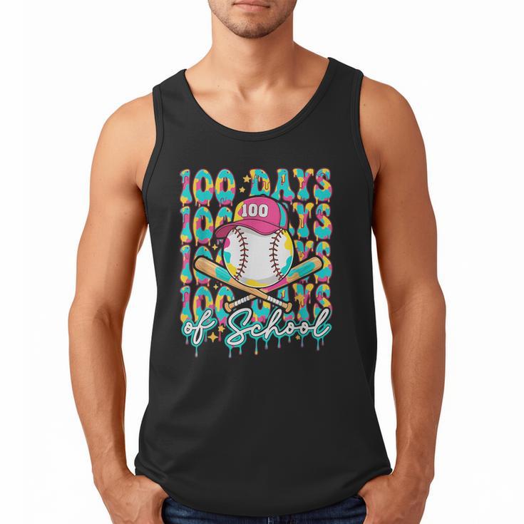 100 Days Of School Drip Baseball 100th Day Baseball School Men Tank Top 100 Days Of School Drip Baseball 100th Day Baseball School Men Tank Top