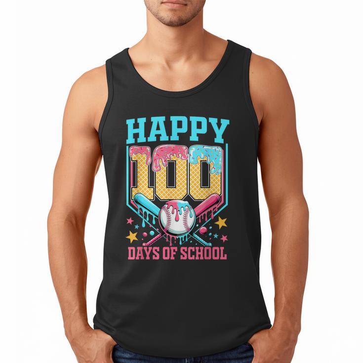 100 Days Of School Kids Baseball Drip 100th Day Of School Men Tank Top