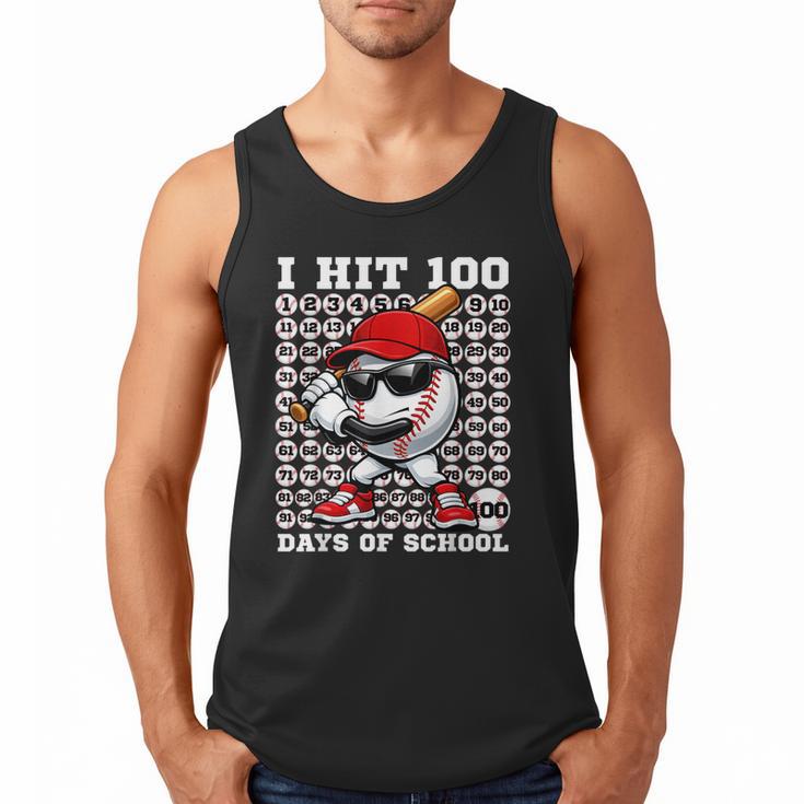 100 Days Of School Retro Baseball Sport For Boys Teachers Men Tank Top