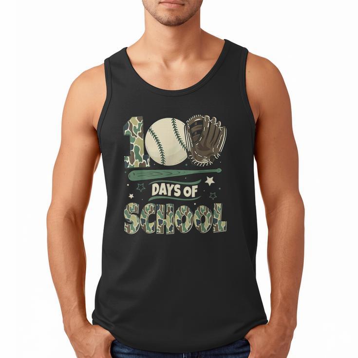 100 Days Of School Teacher Camo Baseball Boys Toddler Kids Men Tank Top