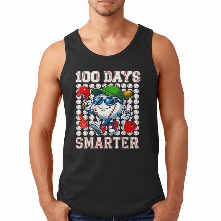 100 Days Smarter Baseball 100 Days Of School Boy Girl Kid Men Tank Top