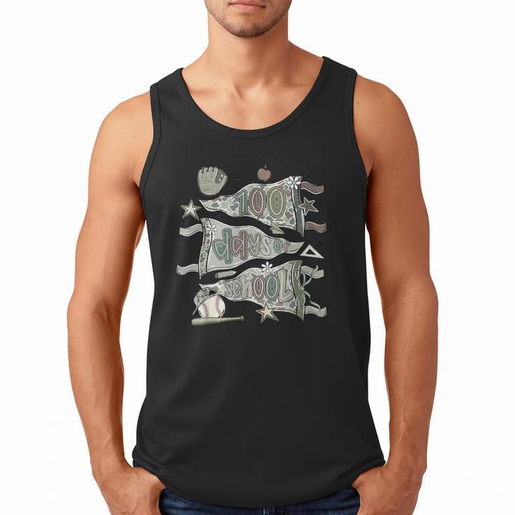 100 Days Smarter Baseball Sport School Celebration Men Tank Top
