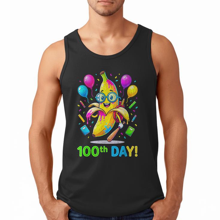 100th Day Of School Banana Baseball Drip For Kids Youth Girl Men Tank Top