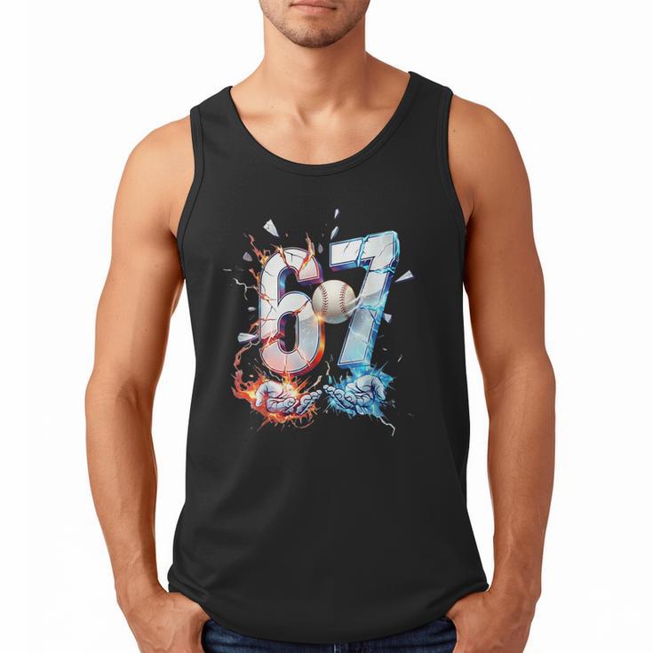 6 7 Baseball Six Seven Meme 67 Hands Kids Men Women Men Tank Top
