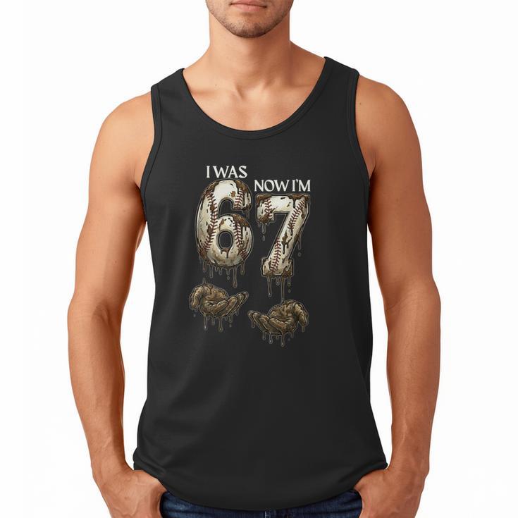 I Was 6 Now I'm 7 Baseball 6 7 Birthday Boys Girls Men Tank Top