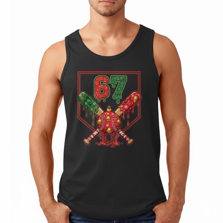 67 Baseball Drip Christmas Meme Six Seven Gen Alpha Slang Men Tank Top