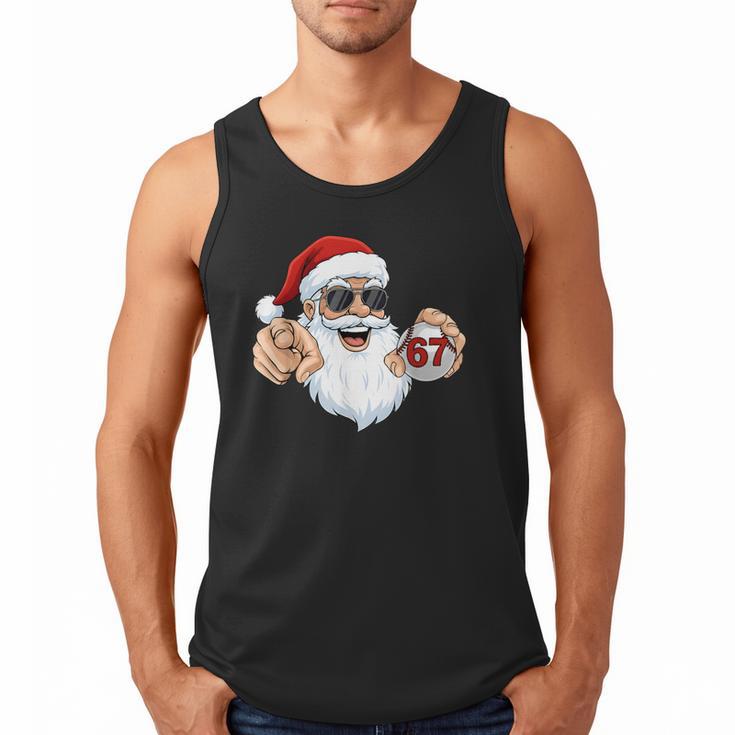 67 Baseball Santa Six Seven Meme Christmas Men Women Kids Men Tank Top