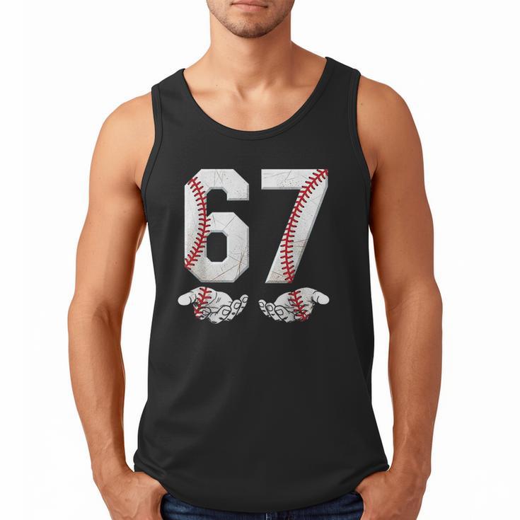 67 Six Seven Number 6 7 Meme Baseball Six Seven For Boys Men Men Tank Top
