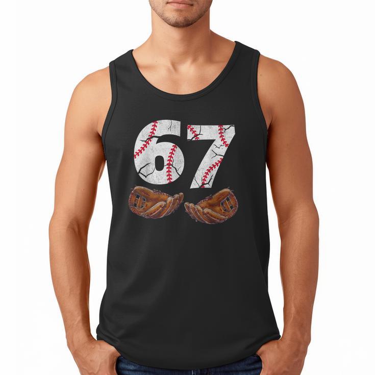 67 Trend Baseball Six Seven Number For Boys Men Men Tank Top