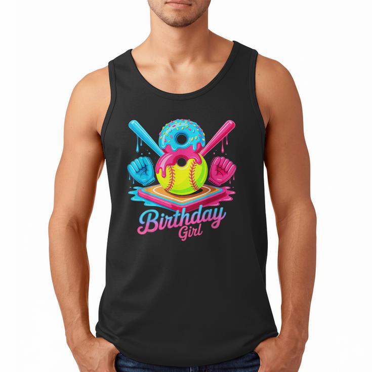 8th Birthday Baseball Ice Cream Drip 8 Years Old Girls B-Day Men Tank Top