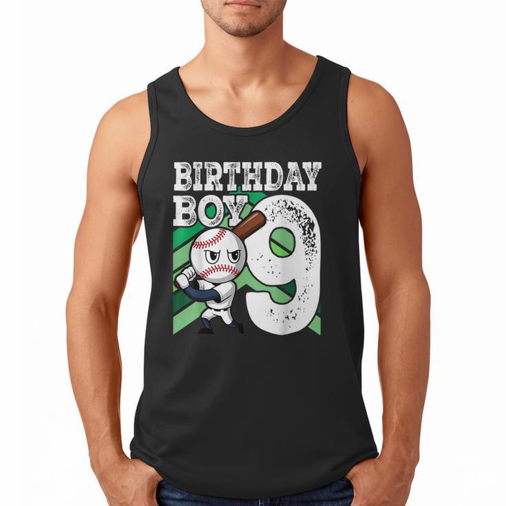 9th Birthday Baseball Birthday Party 9th Birthday Boy Men Tank Top