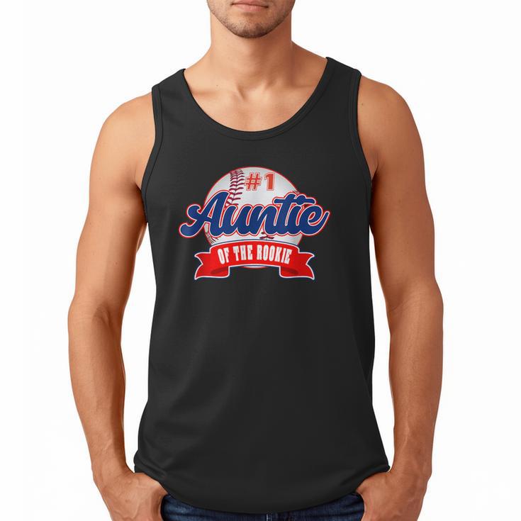 Auntie Rookie Of Year 1st Birthday Baseball Theme Matching Men Tank Top