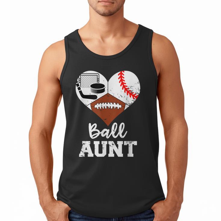 Ball Aunt Heart Football Baseball Hockey Game Day Men Tank Top