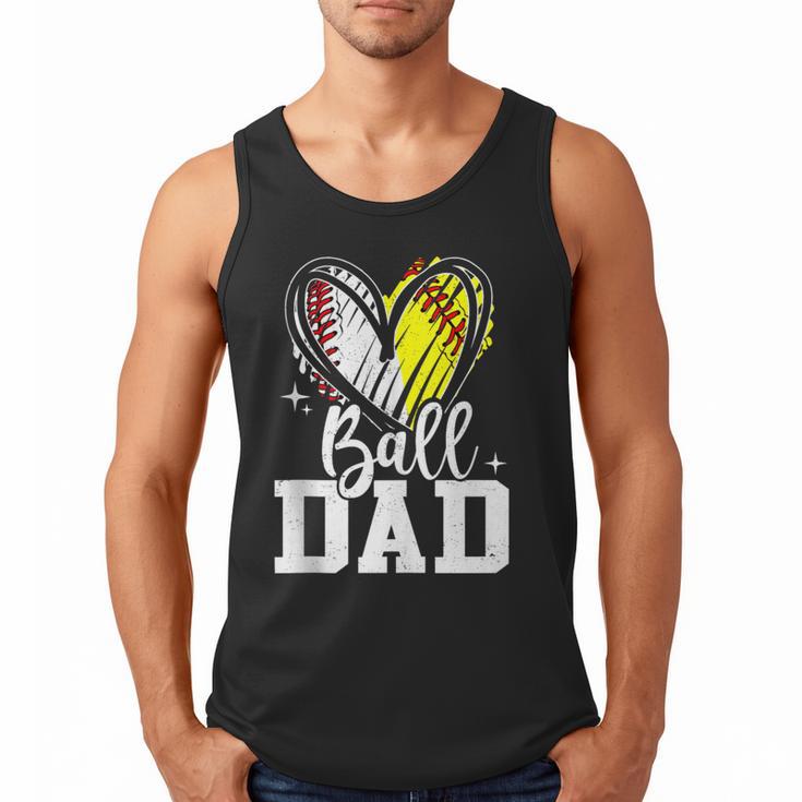 Ball Dad Softball Baseball Dad Daddy Men Tank Top