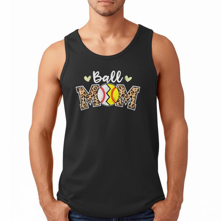 Ball Mom Leopard Baseball Softball Player Mom Men Tank Top