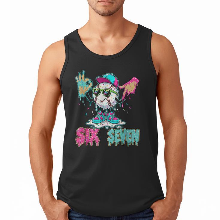 Baseball 67 Drip Six Seven Hand Signs Ice Cream Meme Men Tank Top