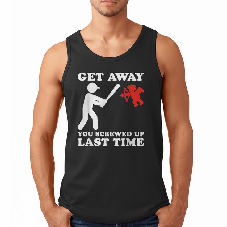 Baseball Anti Valentine Humor Cupid Joke Men Women Men Tank Top